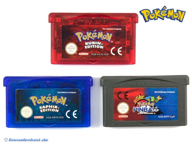 Gameboy Advance Pokemon Bundle Rubin Edition Saphir Edition