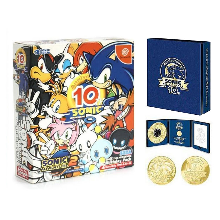 Lot 2 Sega Dreamcast Sonic Adventure Birthday Pack 10th LE Box 2games