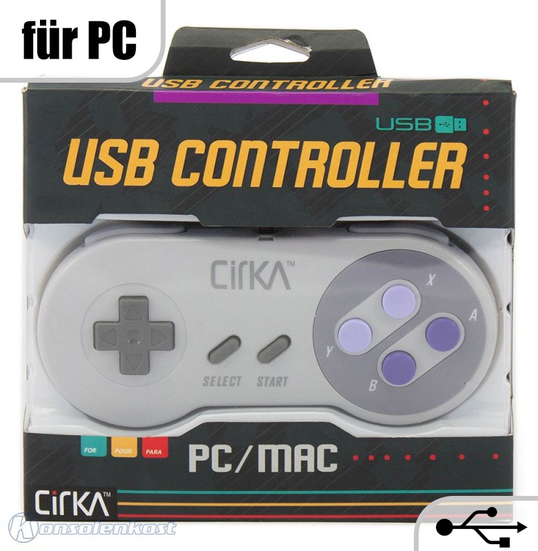 PC - USB Controller / Pad #grau SNES Classic US Design [CirKa] (NEU ...