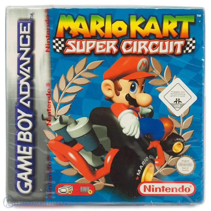 Gameboy Advance-Mario Kart Super Circuit Nintendo Red Strip Sealed New ...