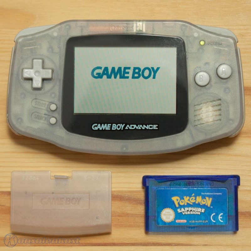 Gameboy Advance Konsole Transparent Blau Clear Blue Pokemon Saphir Sapphire Edition Konsolenkost