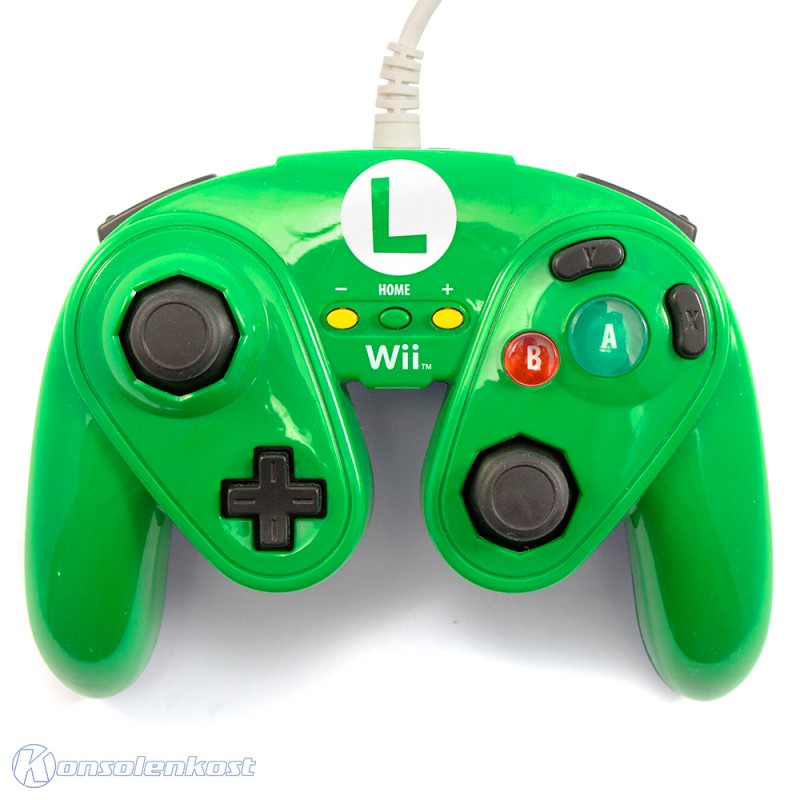 Wii U Original Wired GameCube Controller / Pad Luigi Edition Fight Pad [pdp] (gebraucht