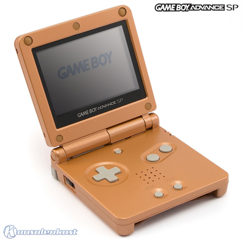 GameBoy Advance - Konsole GBA SP #bronze + Netzteil (mit neuem Gehäuse ...