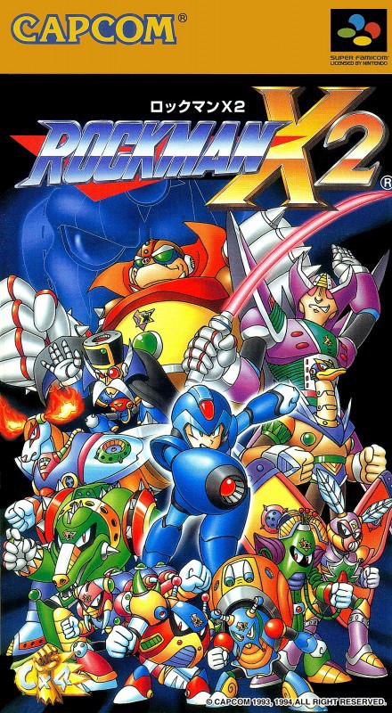 Les plus beaux visuels de boite Super famicom / Super Nintendo Snes-super-famicom-rockman-x2-mega-man