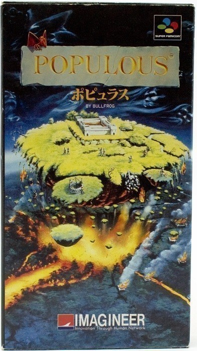 SNES / Super Famicom - Populous (JAP Import) (mit OVP) (sehr guter Zustand) (gebraucht)