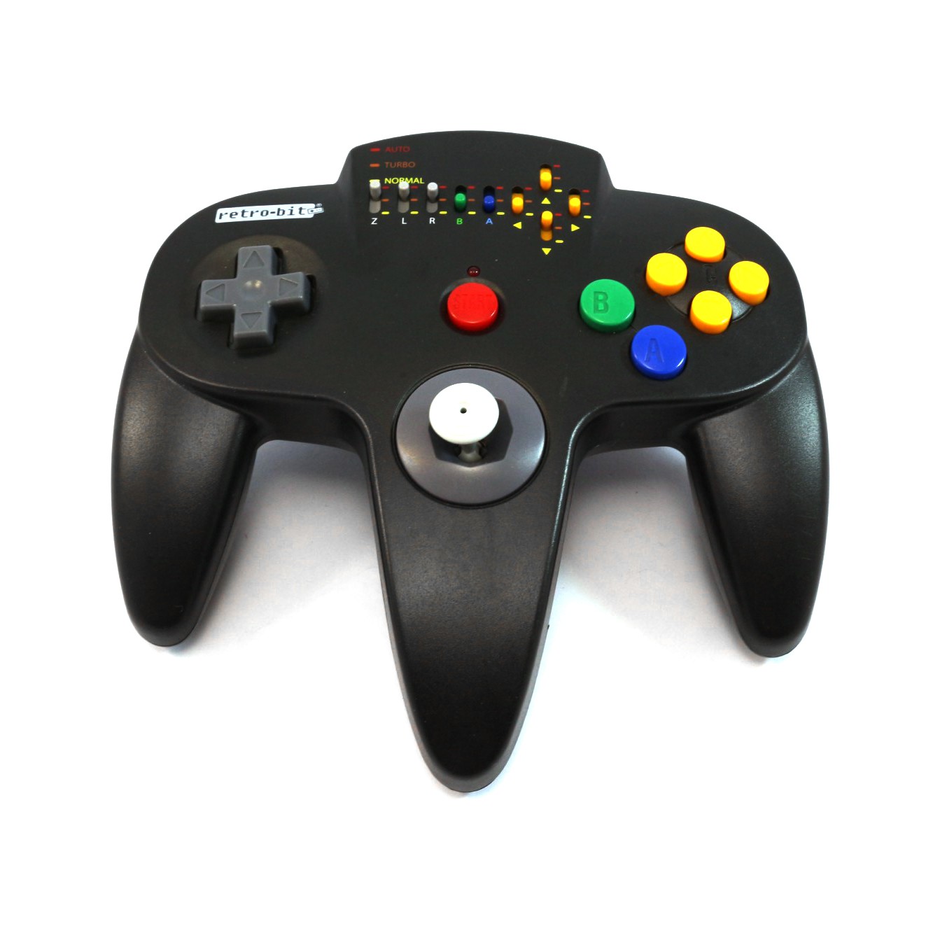 N64 - Controller / Pad #schwarz Wireless Super Retro 64 mit Turbo ...