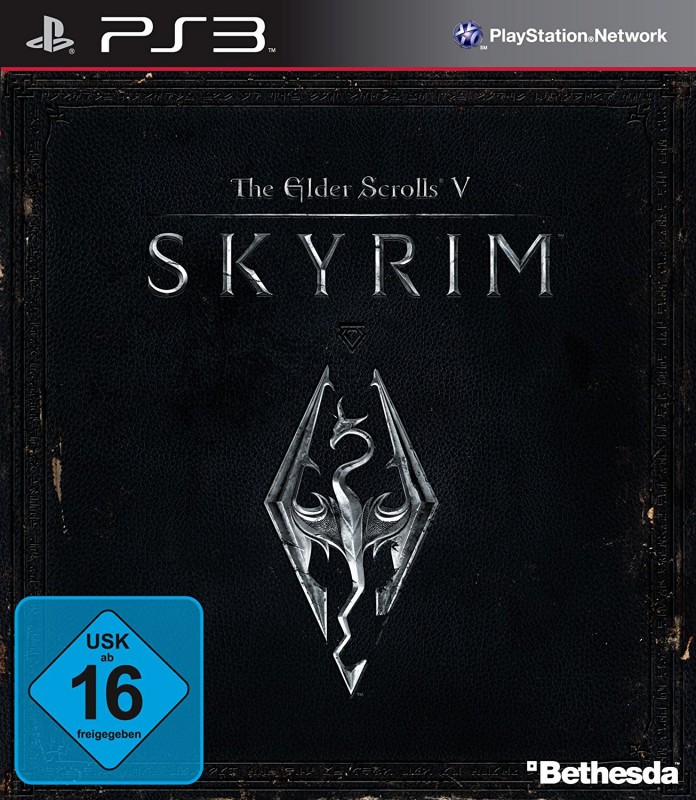 PS3 - The Elder Scrolls V: Skyrim + Landkarte Himmelsrand + Wendecover (DE Version) (mit OVP) (gebraucht)