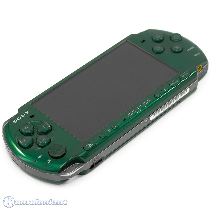 PSP - Konsole Slim & Lite 3000er #Spirited Green / grün + Netzteil (sehr  guter Zustand) (gebraucht)