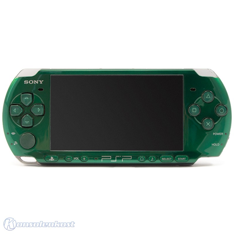 PSP - Konsole Slim & Lite 3000er #Spirited Green / grün + Netzteil (sehr  guter Zustand) (gebraucht)
