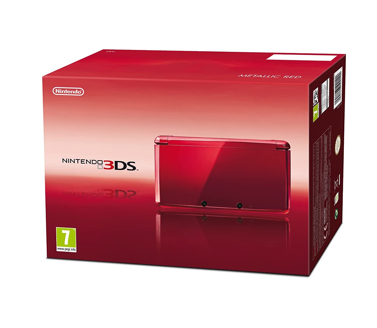 Nintendo 3DS - Konsole #Metallic Red / Rot + Netzteil (UK Version  