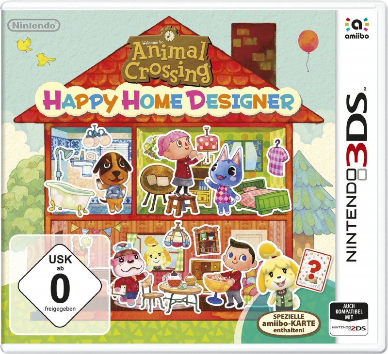 Nintendo 3DS - Animal Crossing: Happy Home Designer + Amiibo Karte (DE Version) (mit OVP) (gebraucht)