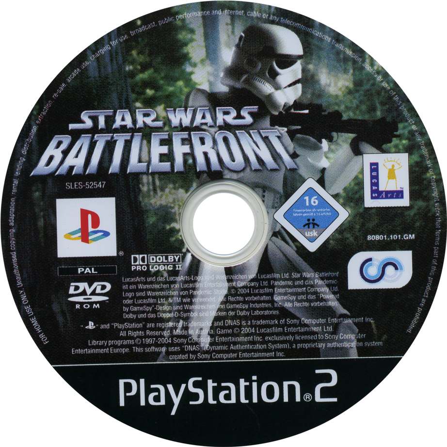 PS2 - Star Wars: Battlefront (DE Version) (nur CD) (gebraucht)
