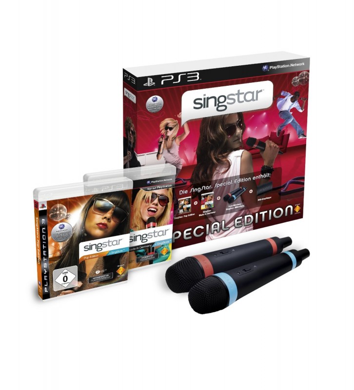 PS3 - SA 1679: SingStar #Special Edition + 2 Spiele + 2 Mikrofone (mit OVP / Big Box) (gebraucht) UNVOLLSTÄNDIG