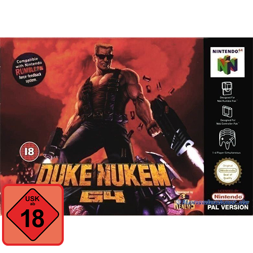 N64 - Duke Nukem 64 (UK Version) (mit OVP) (sehr guter Zustand) (gebraucht) USK18