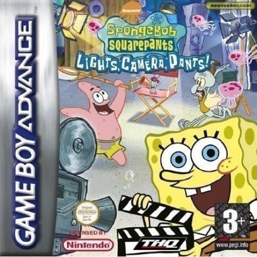 GameBoy Advance - SpongeBob Schwammkopf: Lights Camera Pants (mit OVP) (OVP beschädigt) (gebraucht)