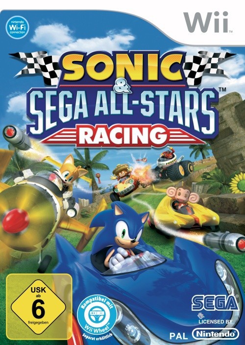 Wii - Sonic & SEGA All-Stars Racing (nur Software) (DE Version) (mit OVP) (sehr guter Zustand) (gebraucht)