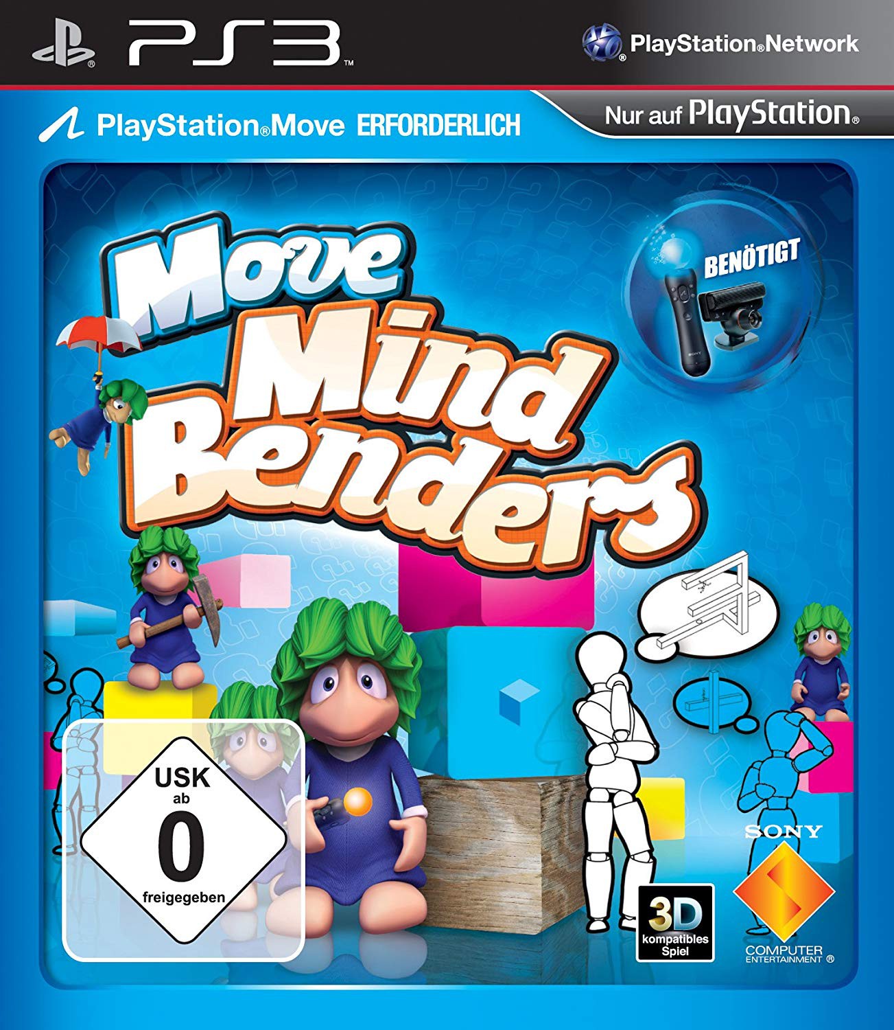 PS3 - Move Mind Benders (benötigt Move) (DE Version) (mit OVP) (gebraucht)