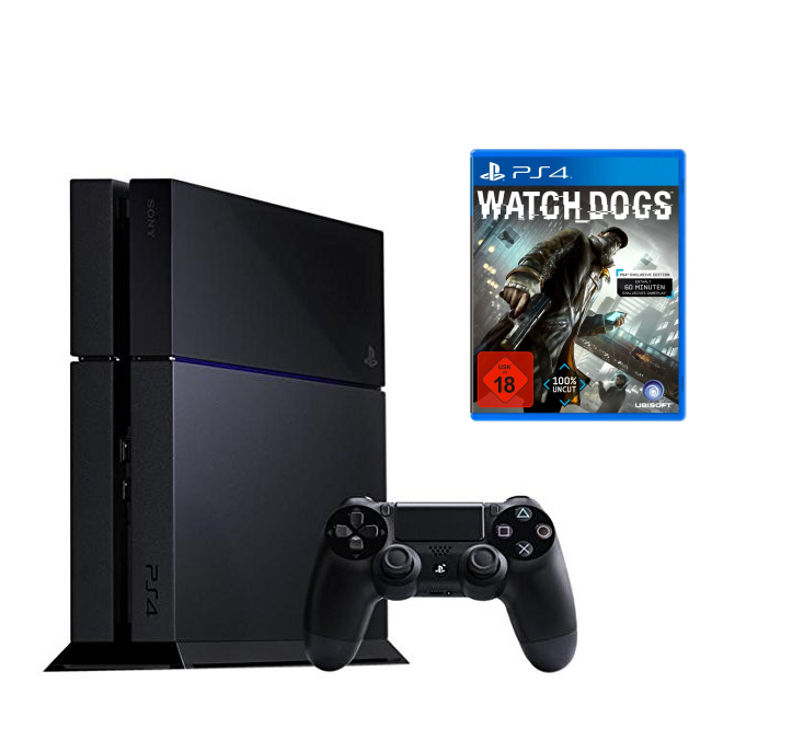 PS4 - Konsole 500GB #schwarz + Watch Dogs + Original Controller A