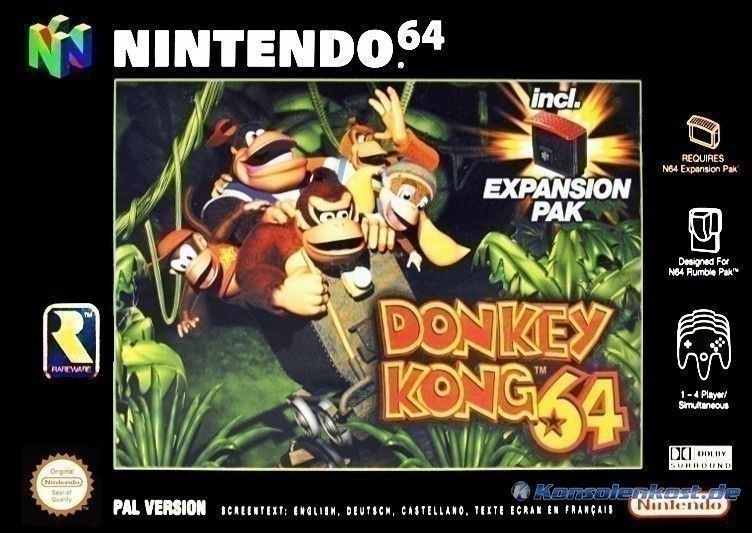 N64 - Donkey Kong 64 (EU Version) (ohne Expansion Pak) (Modul) (sehr guter Zustand) (gebraucht)