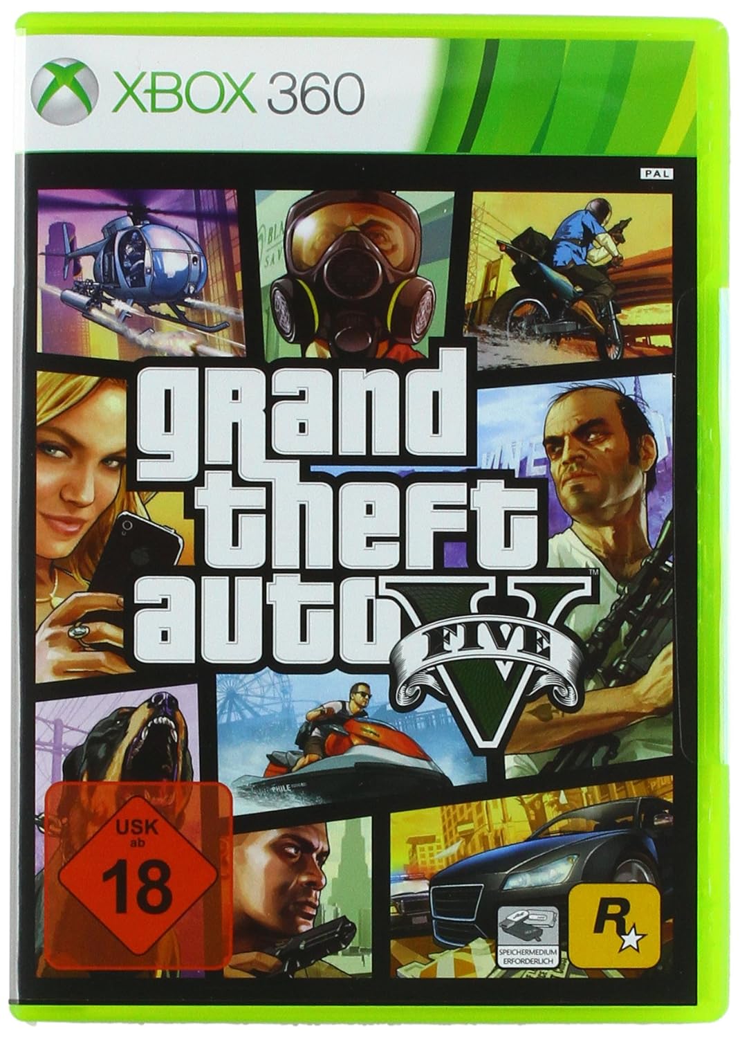 Xbox 360 - Grand Theft Auto V / GTA 5 (DE Version) (nur CD) (gebraucht) USK18