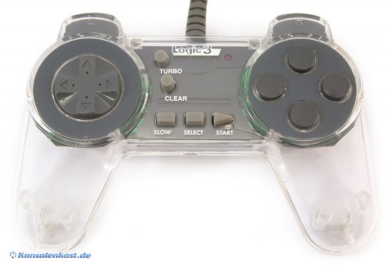 PS1 - Controller / Pad mit Turbo #transparent [Logic 3] (gebraucht ...