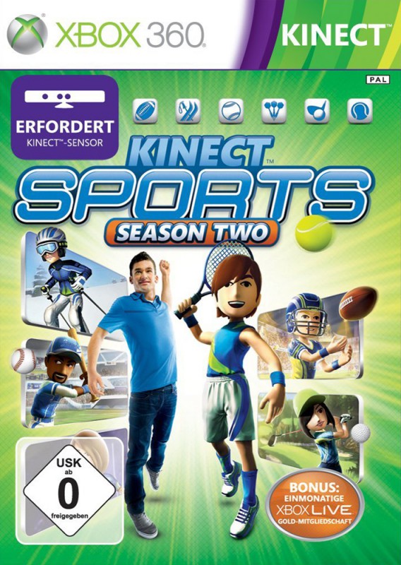 Xbox 360 - Kinect Sports: Season Two (benötigt Kinect) (DE Version) (mit OVP) (sehr guter Zustand) (gebraucht)