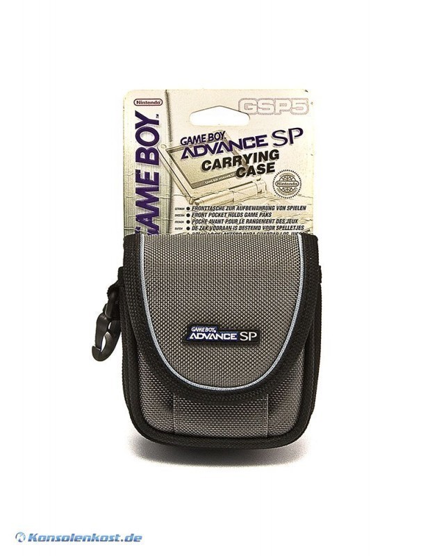 GameBoy Advance - SP - Original Nintendo Tasche Carrying Case GSP5 #silber-schwarz (sehr guter Zustand) (gebraucht)