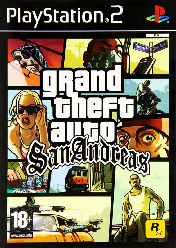 PS2 Grand Theft Auto GTA San Andreas AT Version mit OVP sehr guter Zustand gebraucht USK18 Konsolenkost