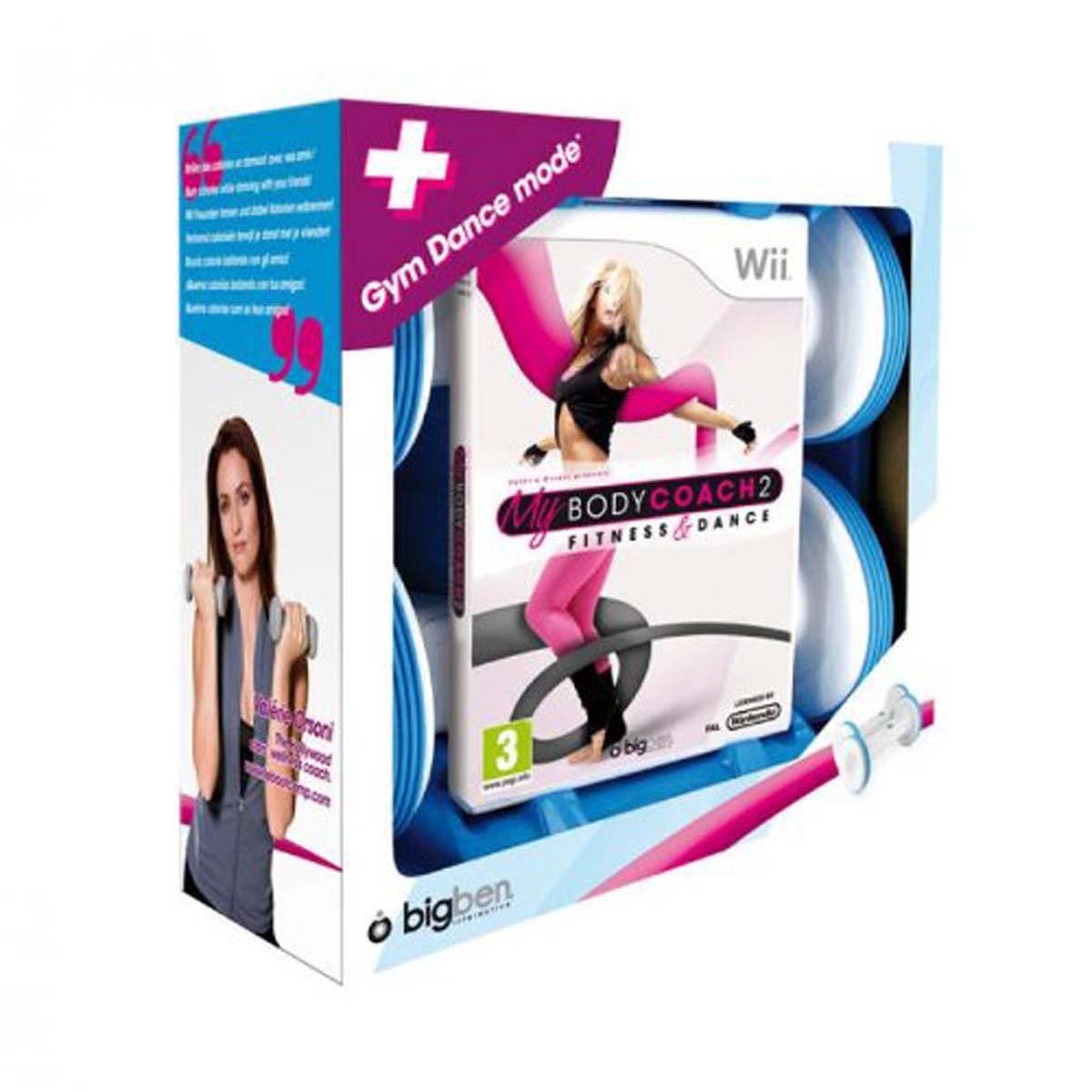 Wii - My Body Coach 2: Fitness & Dance + Hanteln (UK Version) (mit OVP / Big Box) (OVP beschädigt) (gebraucht)