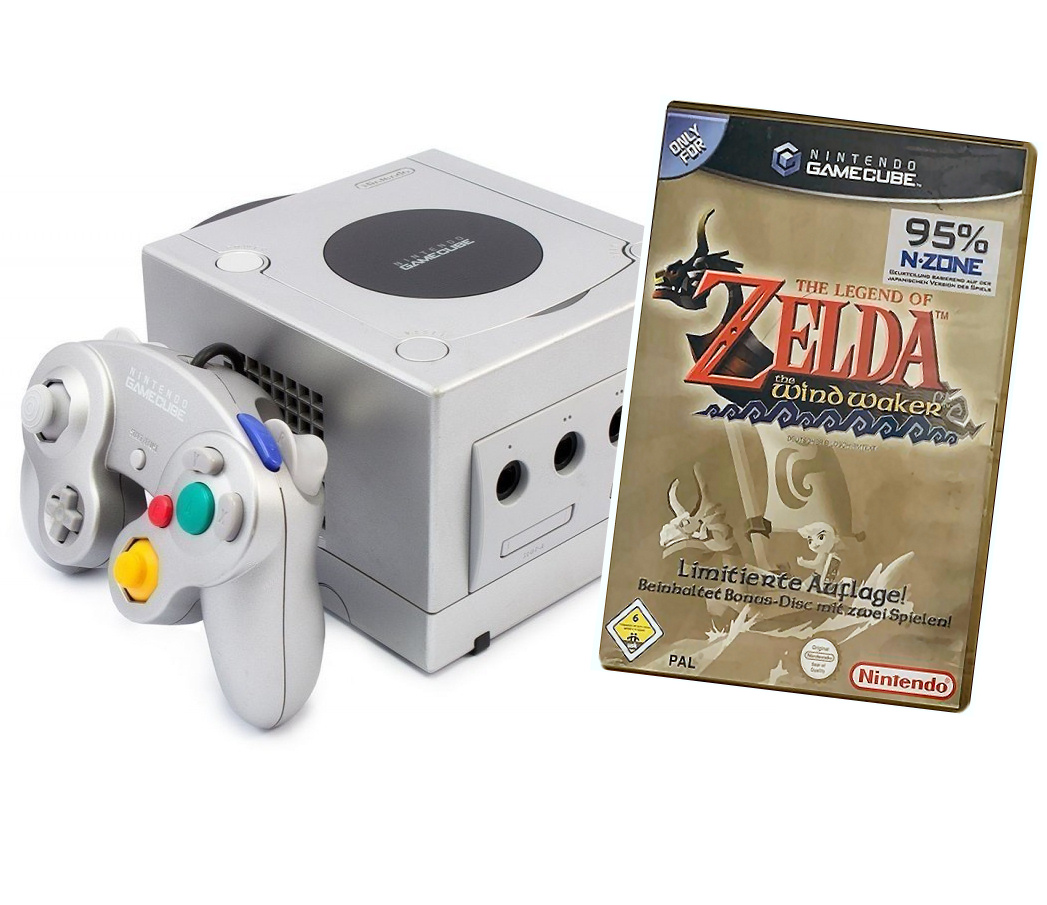 GameCube - Konsole #Zelda Limited Edition Pak silber + Spiele + Orig ...