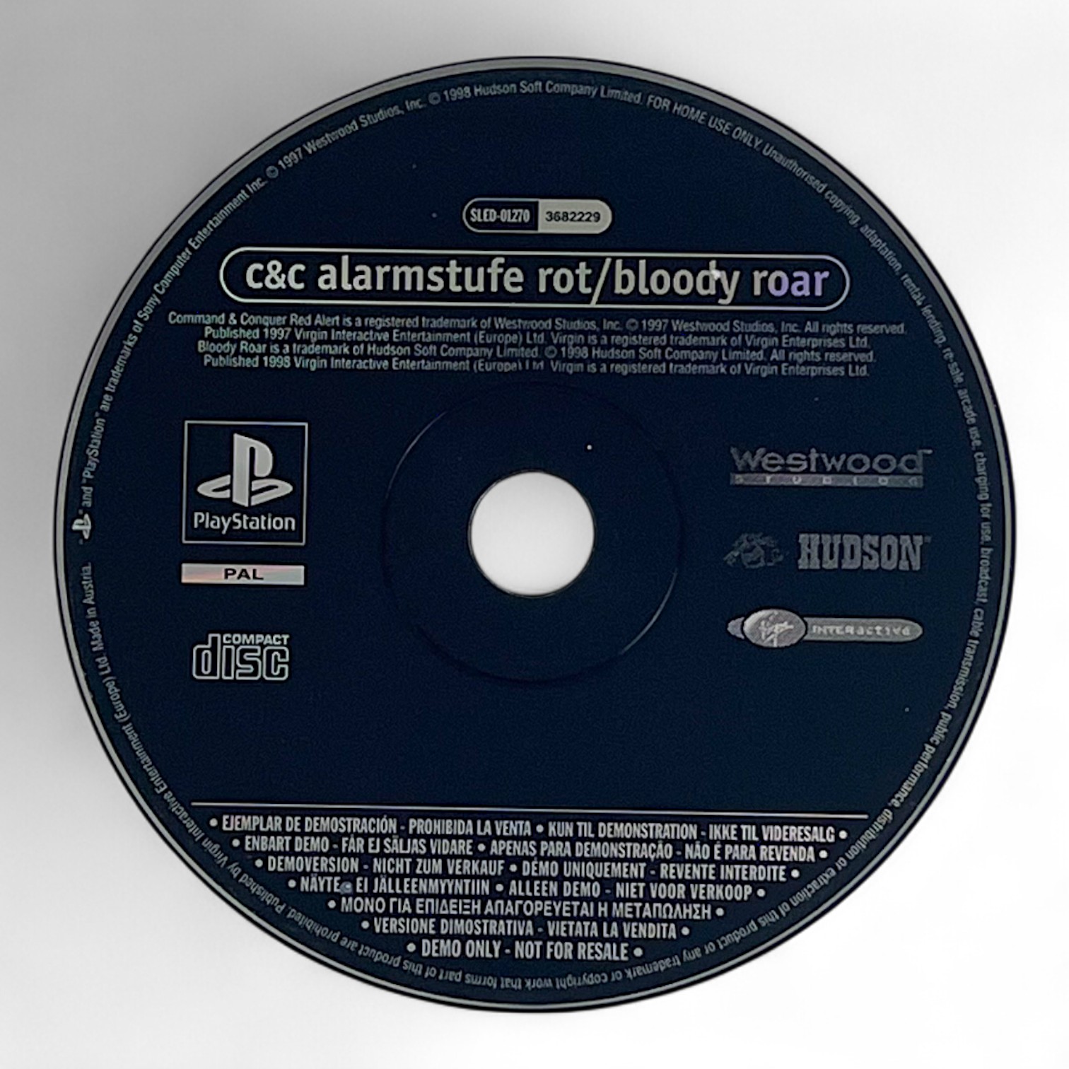 PS1 - C&C Alarmstufe Rot / Bloody Roar DEMO (nur CD) (gebraucht)