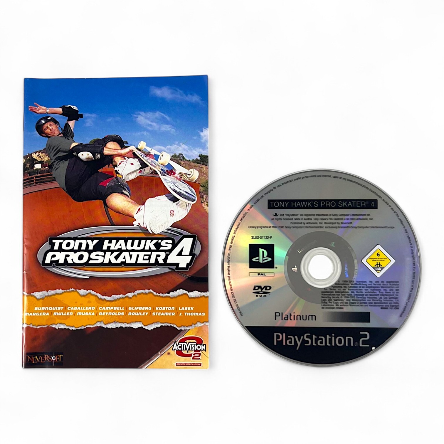 PS2 - Tony Hawk's Pro Skater 4 [Platinum] (DE Version) (CD mit Anl.) (gebraucht)