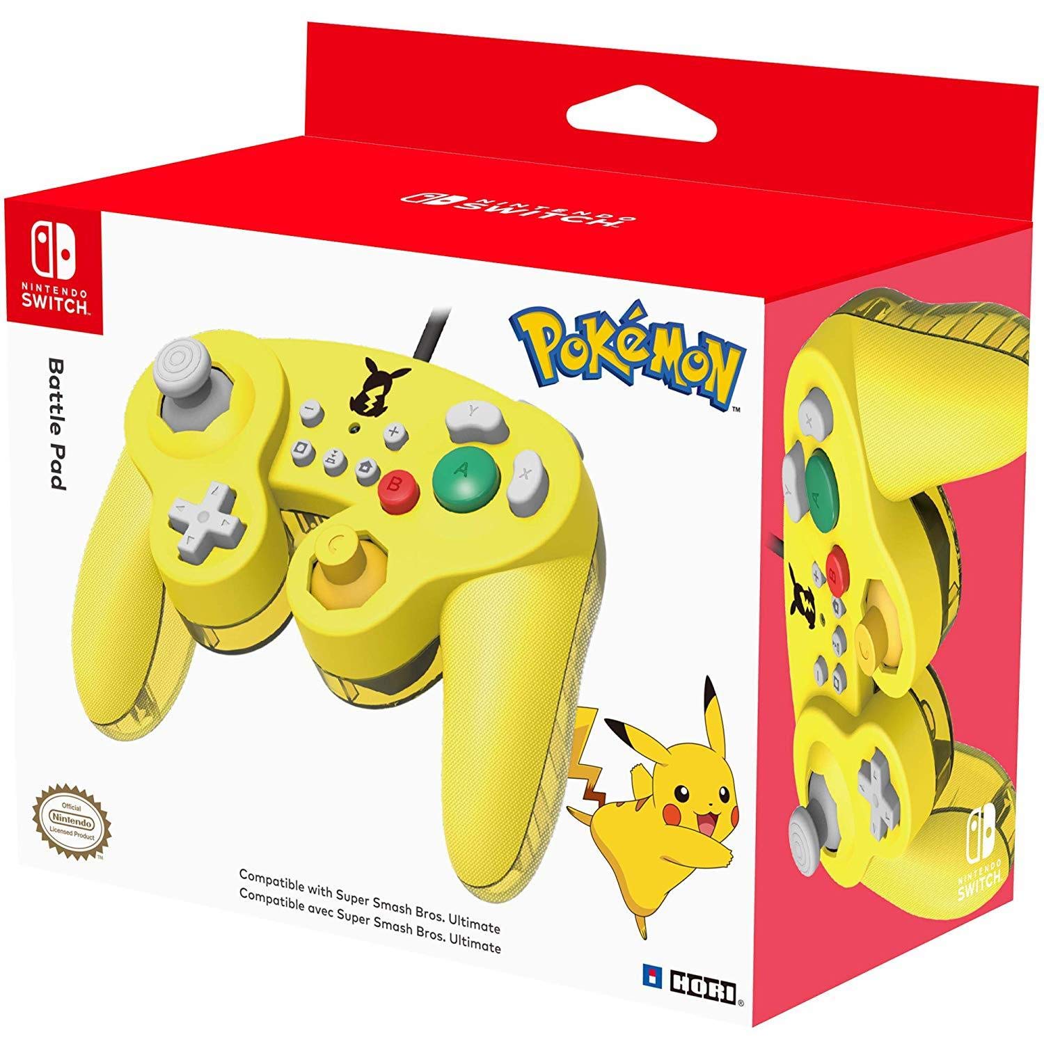 Nintendo Switch - Battle Pad / Controller GameCube Style #Pikachu [Hori] (NEU & OVP)