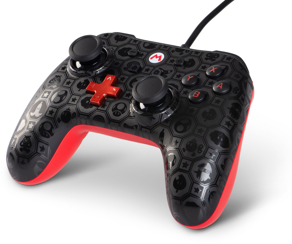 Nintendo Switch - Wired Controller #Mario Shadow Edition [PowerA] (mit OVP) (gebraucht) NEUWERTIG