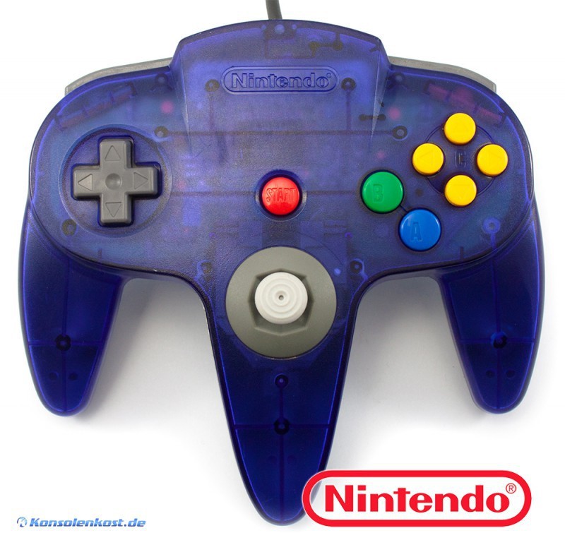 N64 - Original Controller #blau-transp.-grau NUS-005 [Nintendo] (sehr guter Zustand) (gebraucht)