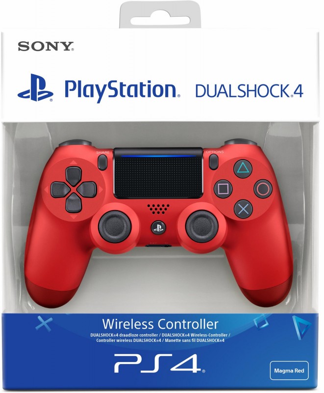 PS4 - Original Wireless DualShock 4 Controller #Magma Red / rot V2 [Sony] (mit OVP) (gebraucht) NEUWERTIG