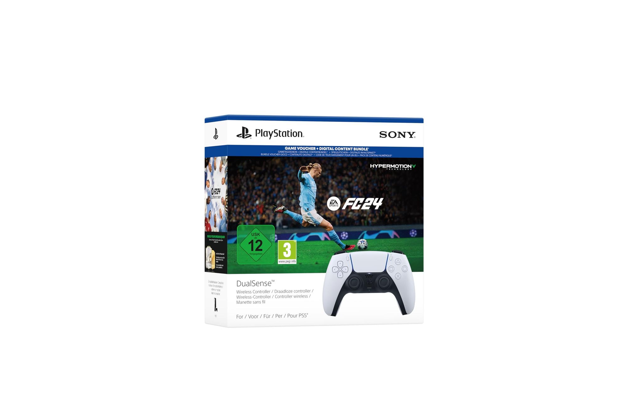 PS5 - Original DualSense Edge Wireless-Controller #weiß + FC 24 Downloadcode [Sony] (mit OVP) (sehr guter Zustand) (gebraucht)