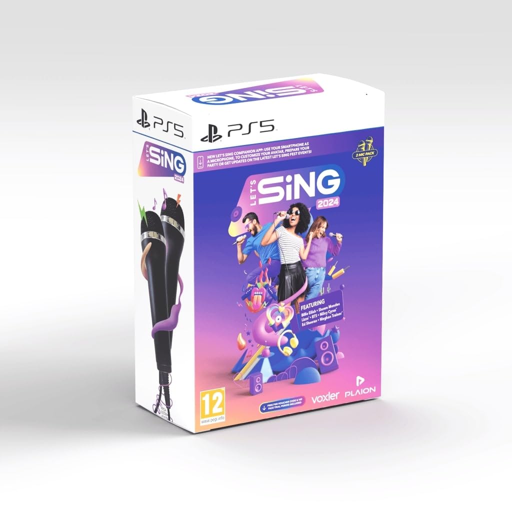 PS5 - Let's Sing 2024 + 2 Mikrofone (UK Version) (Big Box) (NEU & OVP)