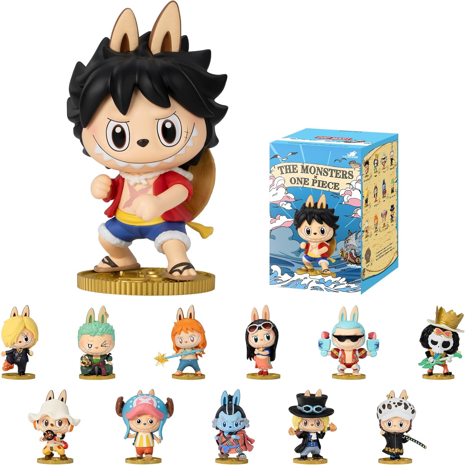 POP MART The Monsters × One Piece Series Figures Blind Box Figures, Random Design Action Figures (NEU & OVP) - 1Stück