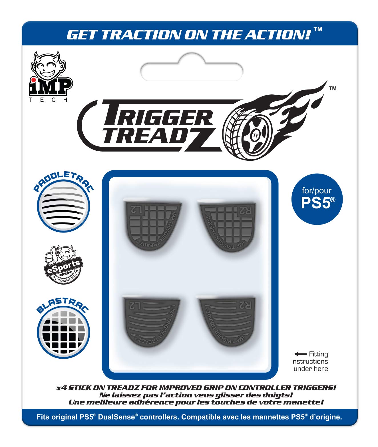 GED Trigger Treadz (4 Pack) Colore Nero PS5 (PS5), Gaming Controller Zubehör, Schwarz - Image 2