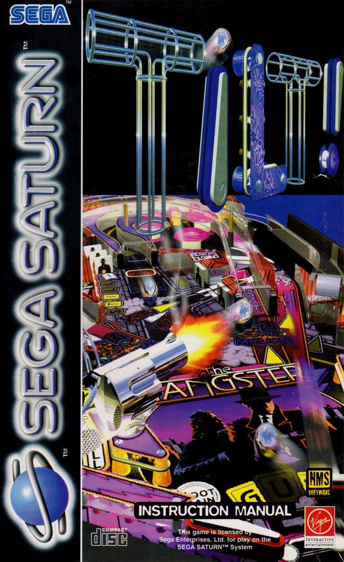 Jeu Sega Saturn Tilt - Version Complète (boîte, Notice), En Bon état