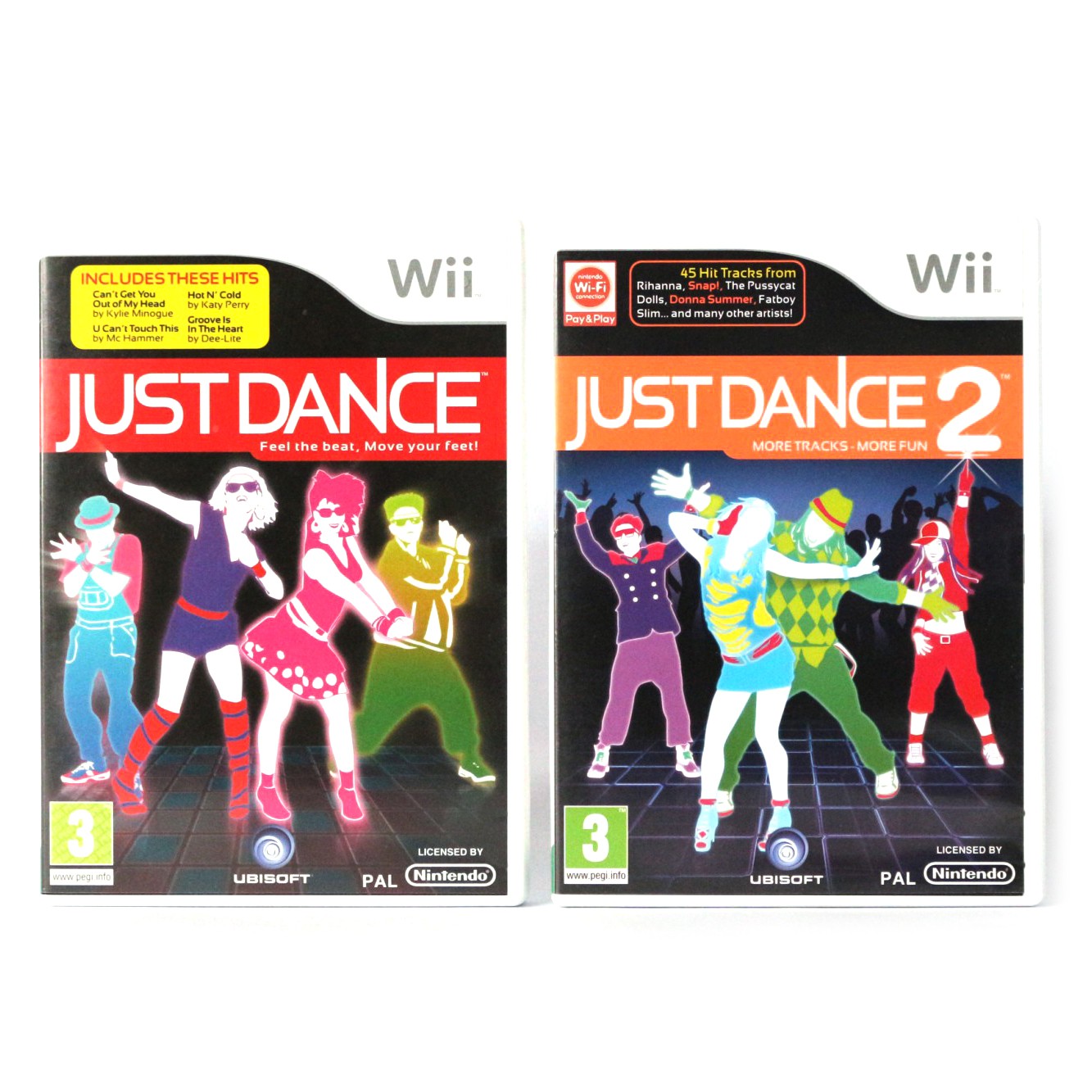 Wii Just Dance Bundle Teil 1 + 2 (UK Version) (mit OVP) (gebraucht