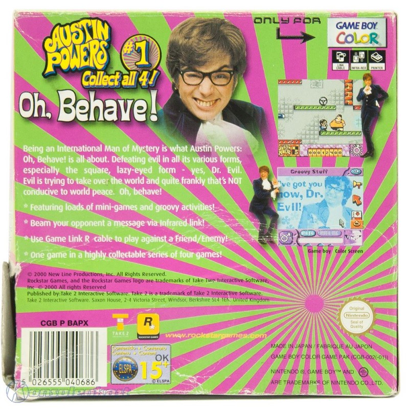 GameBoy Color Austin Powers 1: Oh, Behave! (NEU OVP