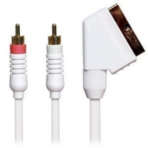 Wii RGB Scartkabel / Scart Kabel mit Cinch Audio Out (ohne OVP) (NEU) Konsolenkost