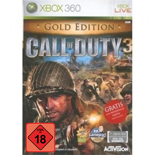 Xbox 360 - Call of Duty 3 #Gold Edition (DE Version) (mit OVP) (gebraucht) USK18