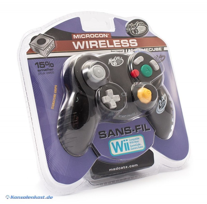 GameCube Controller Pad #schwarz MicroCon Wireless [Madcatz