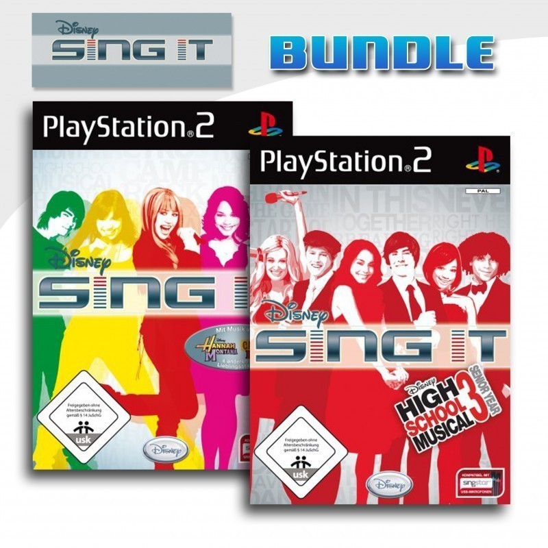 PS2 - Disney Sing it + Disney Sing it: High School Musical 3 (gebraucht)