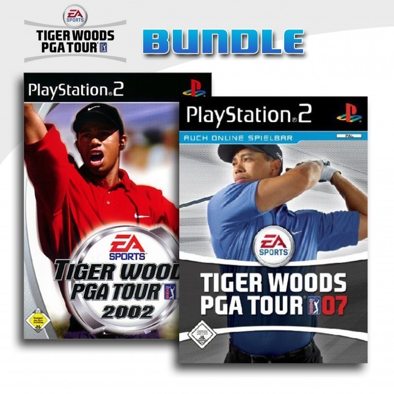 PS2 - Tiger Woods PGA Tour 2002 + Tiger Woods PGA Tour 07 (mit OVP) (gebraucht)