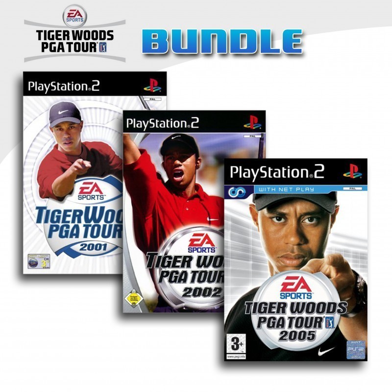 PS2 - Tiger Woods PGA Tour 3er Pack 3 (mit OVP) (gebraucht)