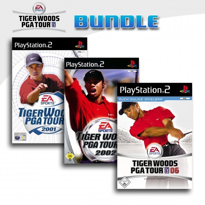 PS2 - Tiger Woods PGA Tour 3er Pack 4 (mit OVP) (gebraucht)